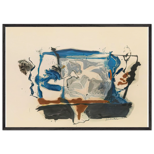 Swan Lake II 1961- - Helen Frankenthaler Framed Art Print – Black Wooden Frame - Default Title - -Framed Art Print