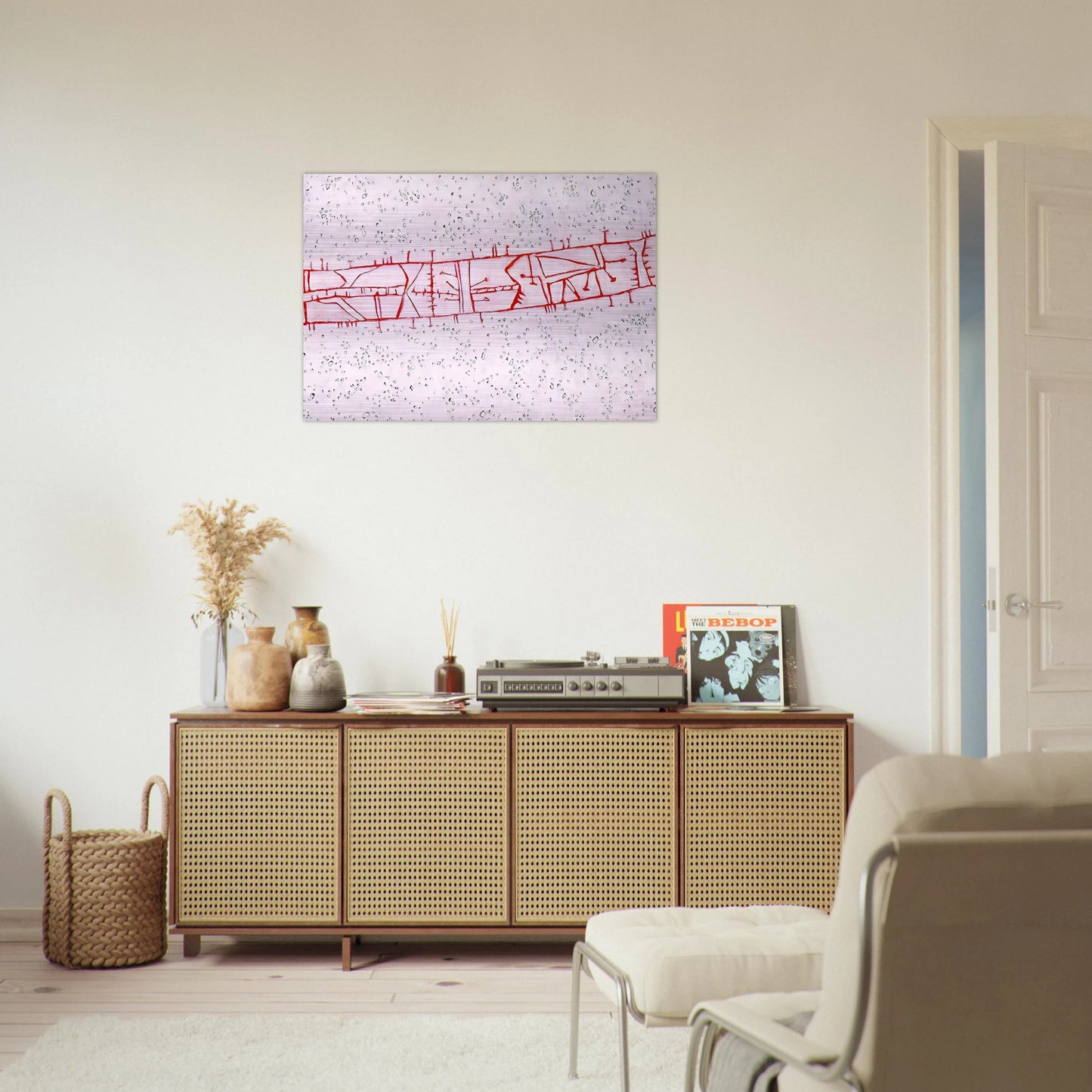 Bridge - 1952 - Gene Davis Brushed Aluminum Print - 70x100 cm / 28x40 inches | Gene Davis Aluminum Print | Gene Davis Prints