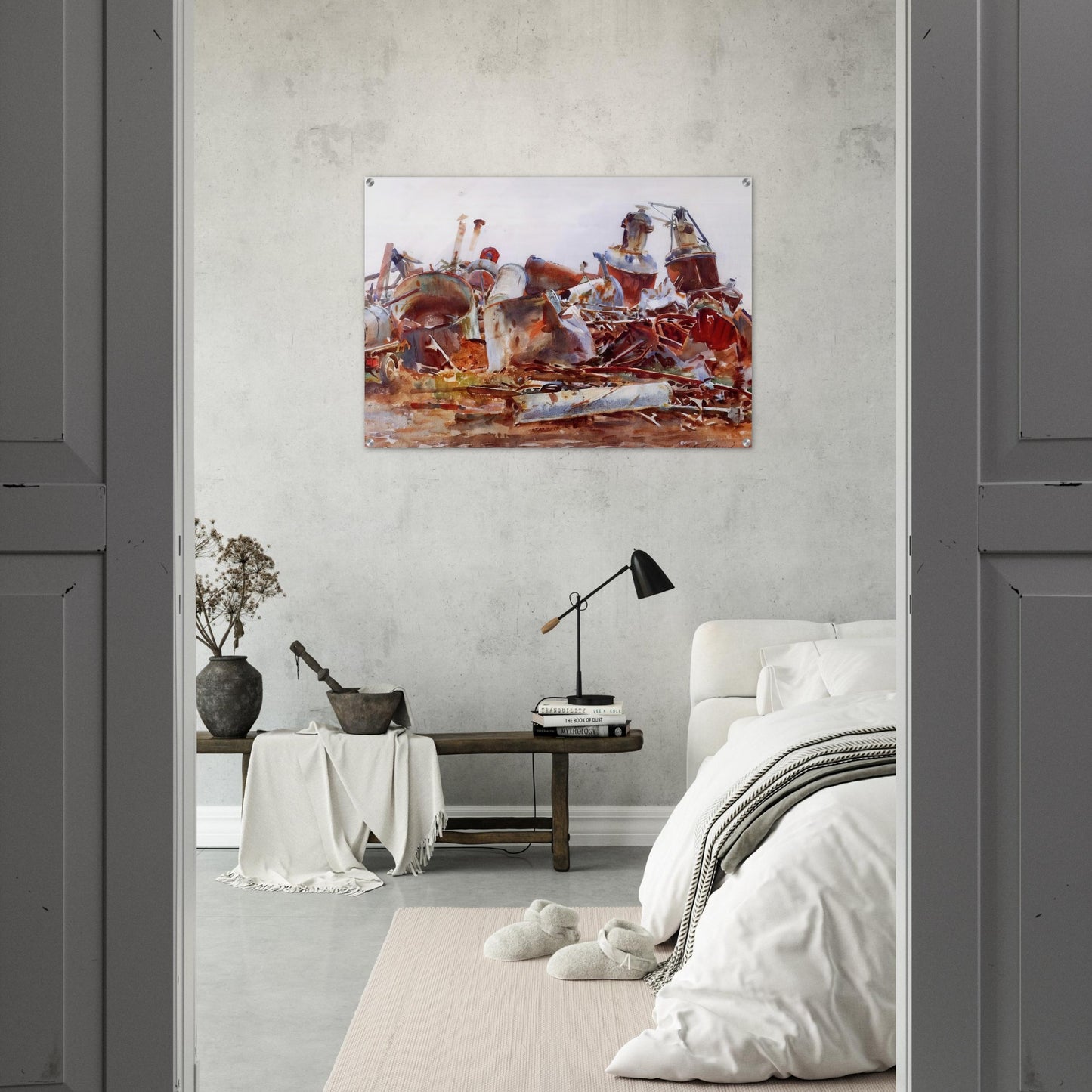 A Wrecked Sugar Refinery - John Singer Sargent Acrylic Print - 70x100 cm / 28x40″ inches | John Singer Sargent Wall Art | John Singer Sargent Prints