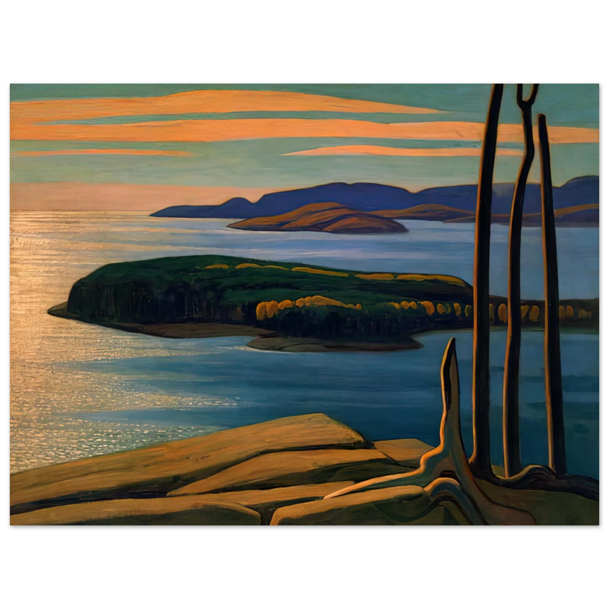 Lawren Harris - Afternoon Sun, Lake Superior - 1924 Fine Art Poster - Default Title