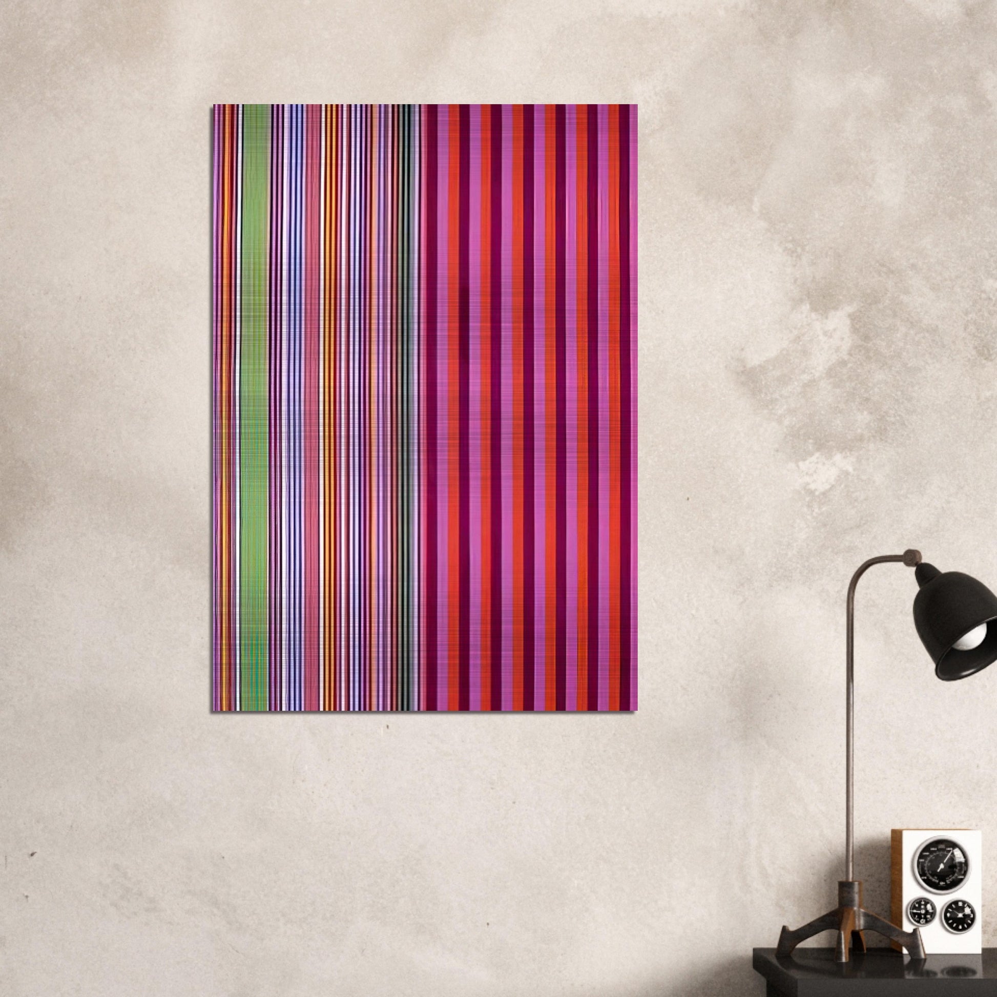 Red Baron - 1966 - Gene Davis Brushed Aluminum Print - 70x100 cm / 28x40 inches | Gene Davis Aluminum Print | Gene Davis Prints