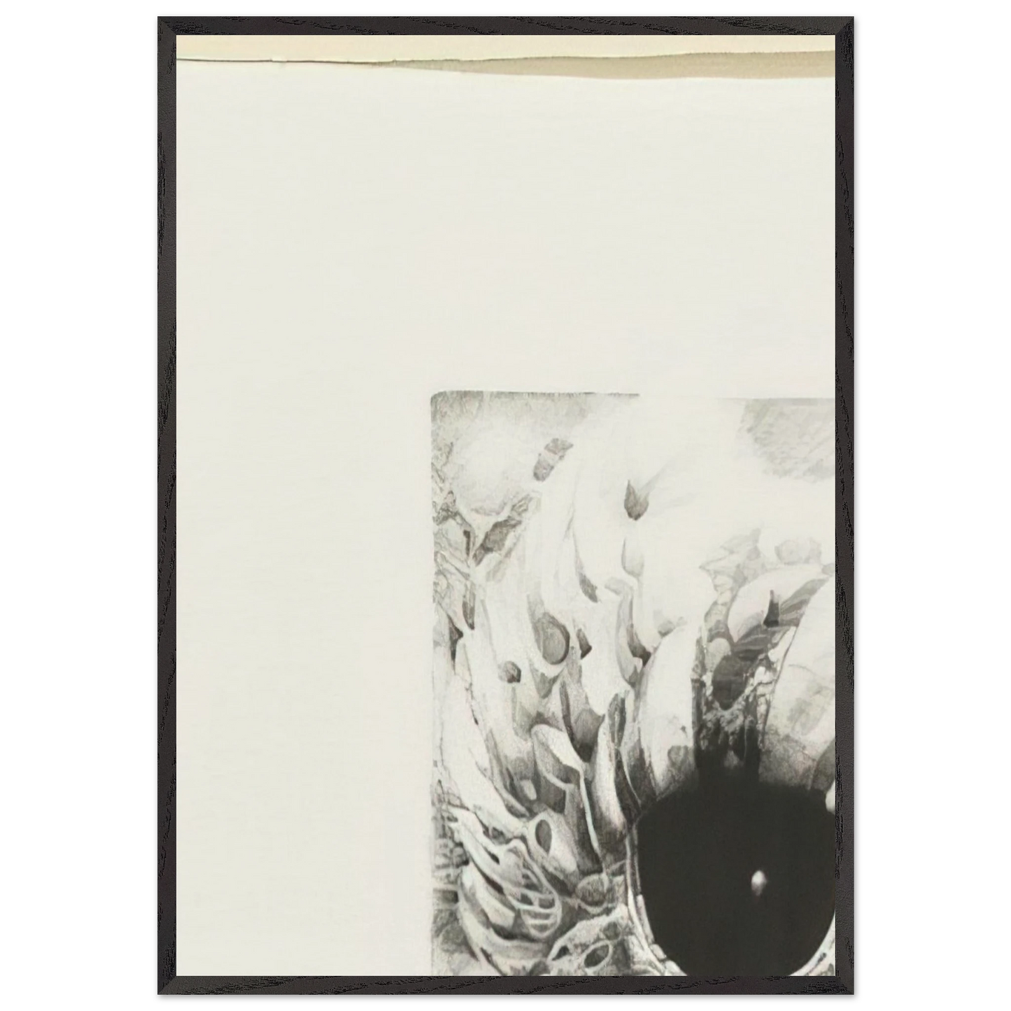 EIGHTH STONE 1968 - Lee Bontecou Framed Art Print – Black Wooden Frame - Default Title - -Framed Art Print