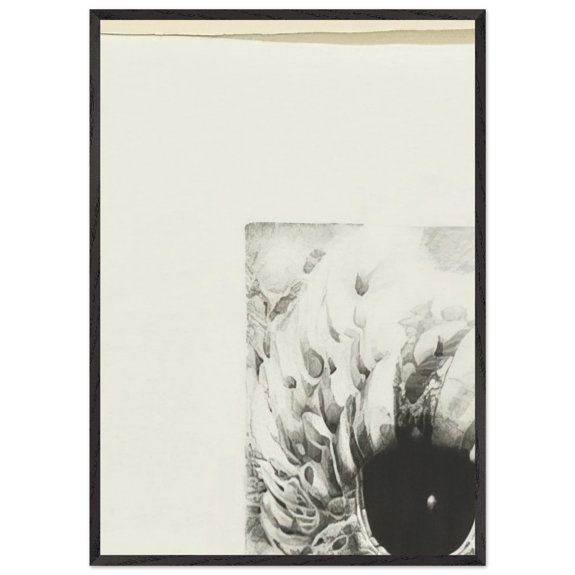 EIGHTH STONE 1968 - Lee Bontecou Framed Art Print – Black Wooden Frame - Default Title - -Framed Art Print