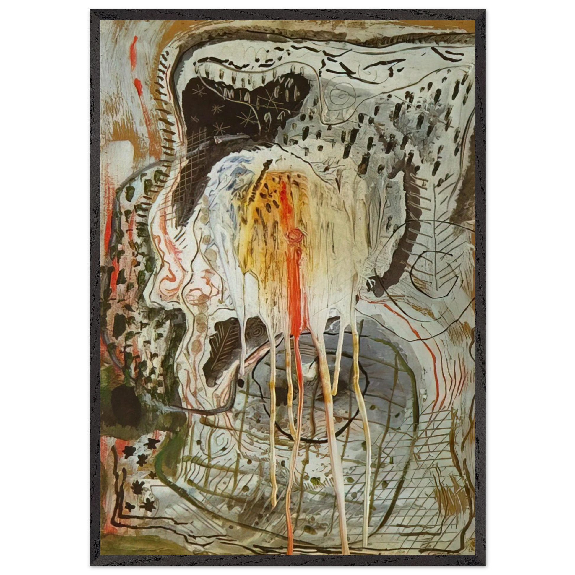 NUDE WOMAN IN AN ARMCHAIR - Salvador Dali Framed Art Print – Black Wooden Frame - Default Title - -Framed Art Print