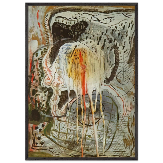 NUDE WOMAN IN AN ARMCHAIR - Salvador Dali Framed Art Print – Black Wooden Frame - Default Title - -Framed Art Print