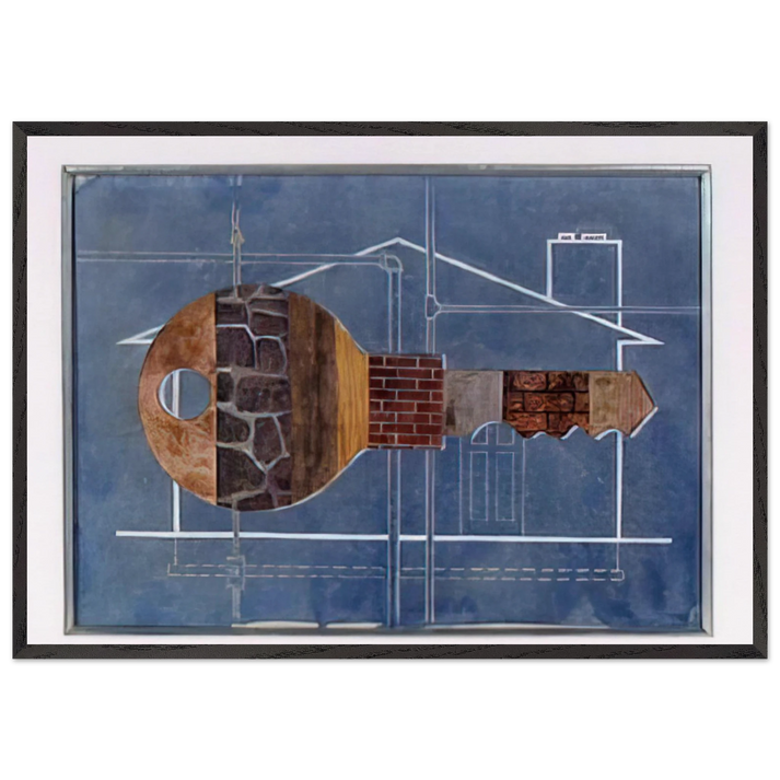 House Key - 1956 - Clarence Holbrook Carter 70x100 cm / 28x40 inches Framed Art Print – Black Wooden Frame