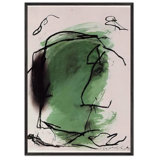 G-1 - 1985 - Emil Schumacher Framed Art Print – Black Wooden Frame - Default Title - -Framed Art Print