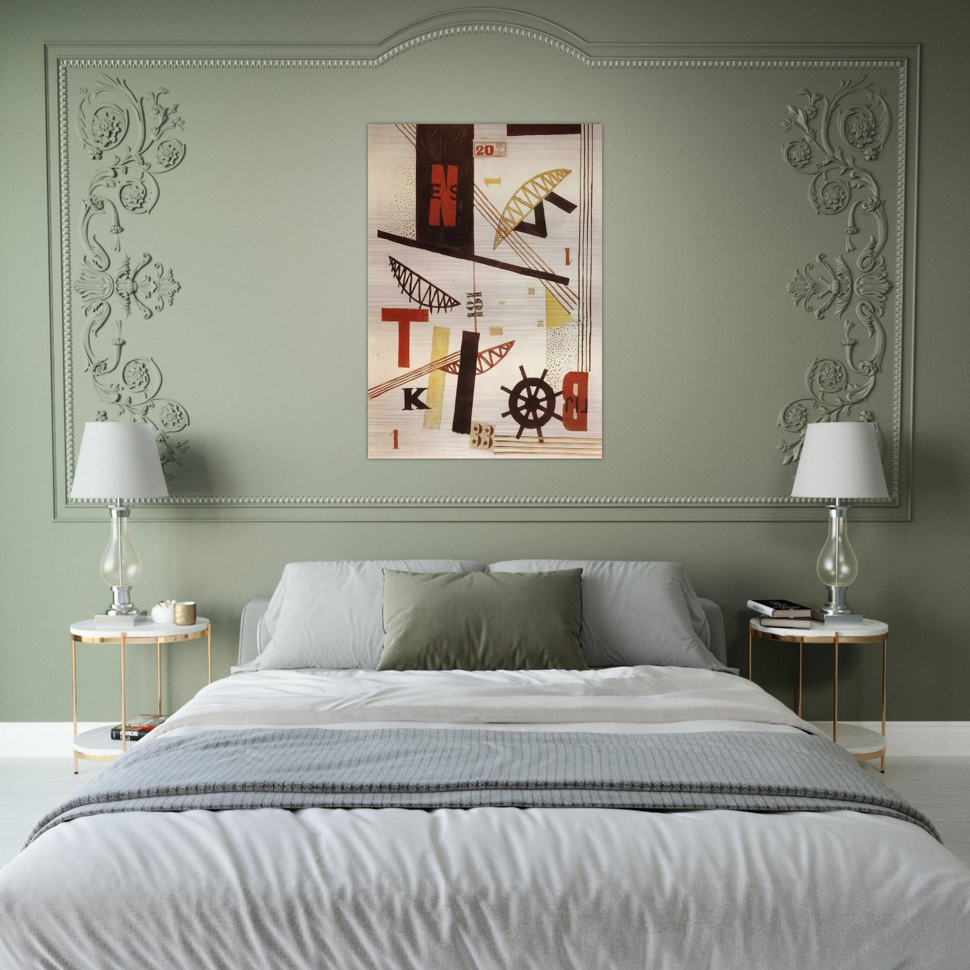 Hidak Bridges - Laszlo Moholy-Nagy Brushed Aluminum Print - 70x100 cm / 28x40 inches | Laszlo Moholy-Nagy Aluminum Print | Laszlo Moholy-Nagy Prints