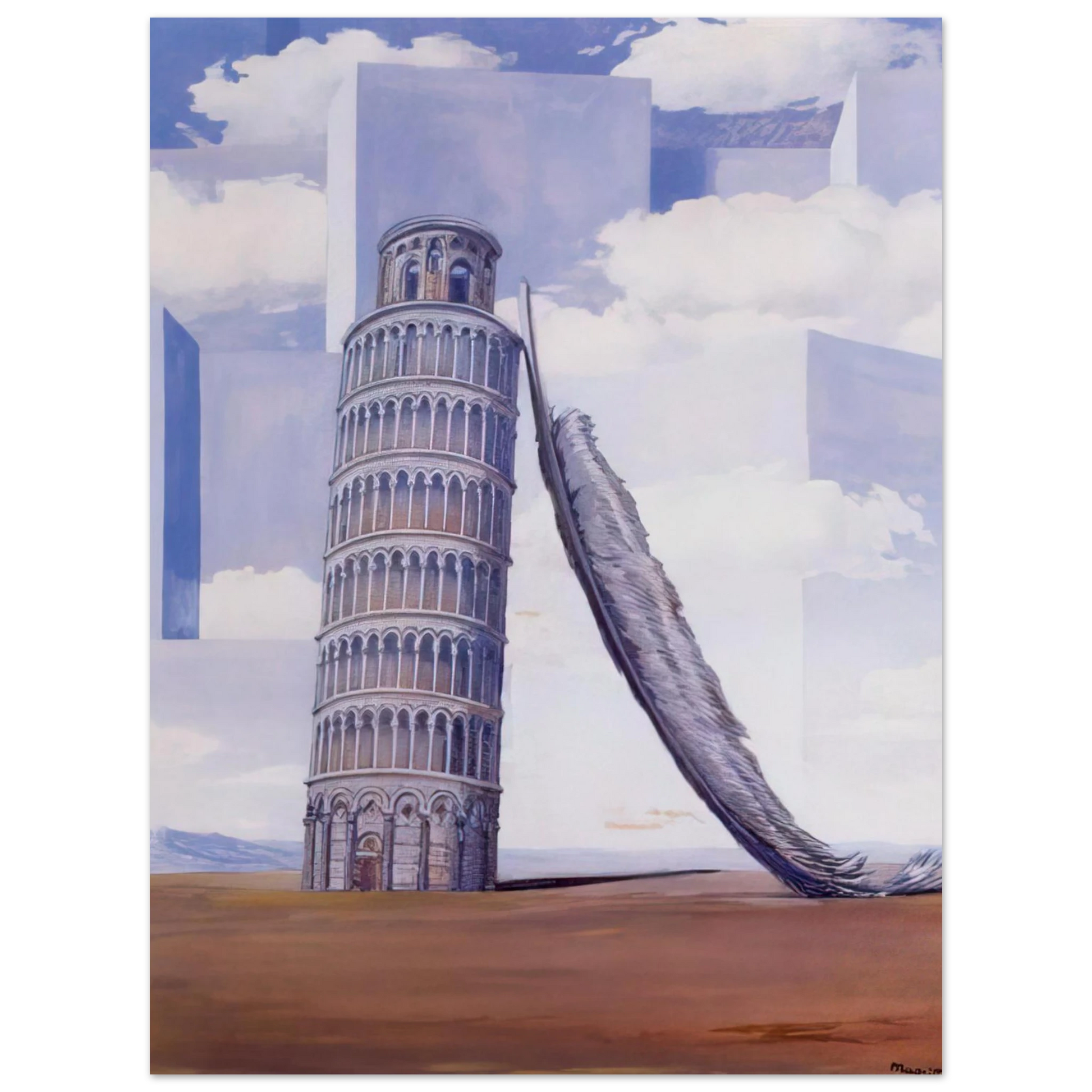 Rene Magritte - MEMORY OF A JOURNEY 1955 Fine Art Poster - Default Title