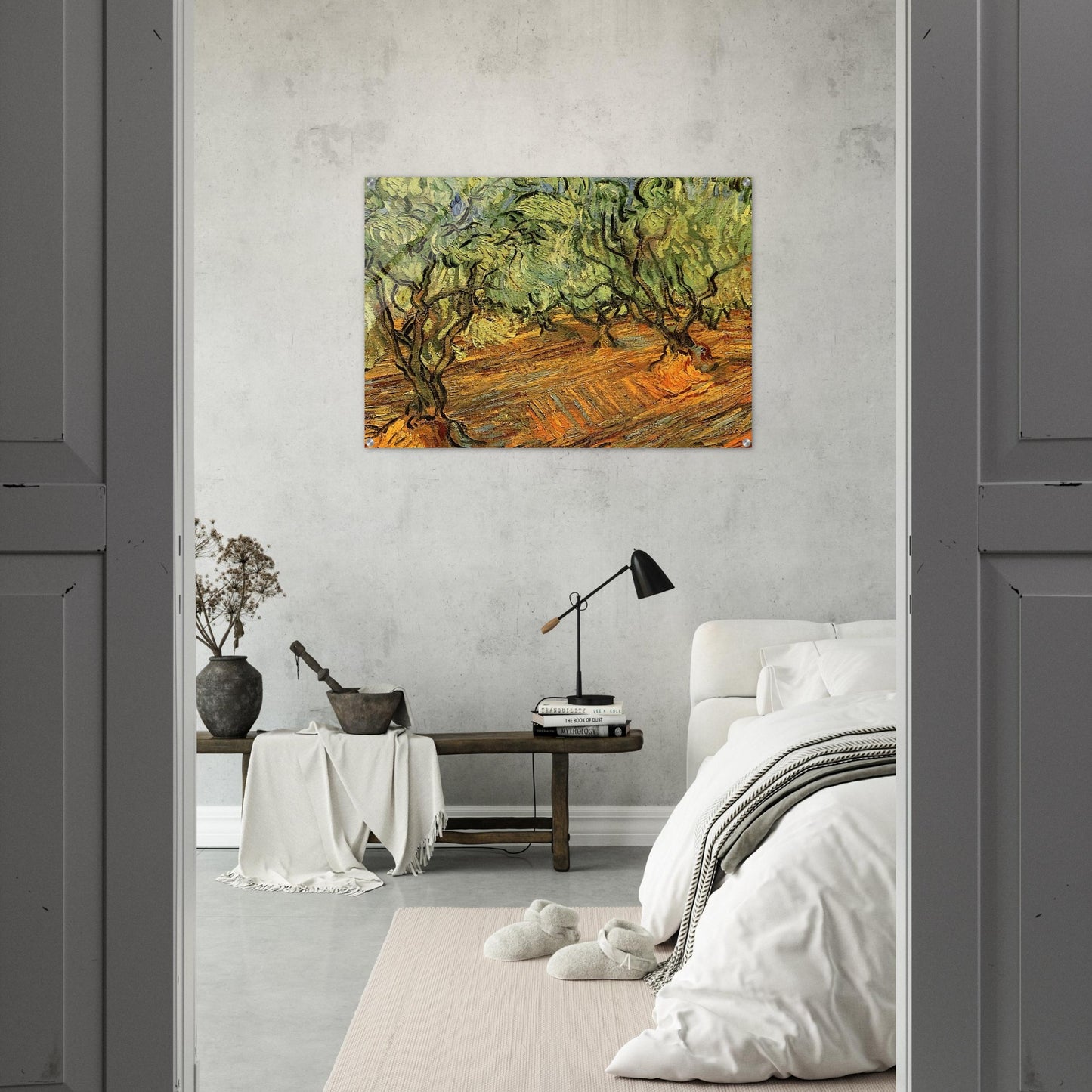 Olive Grove - Bright Blue Sky - Vincent van Gogh Acrylic Print - 70x100 cm / 28x40″ inches