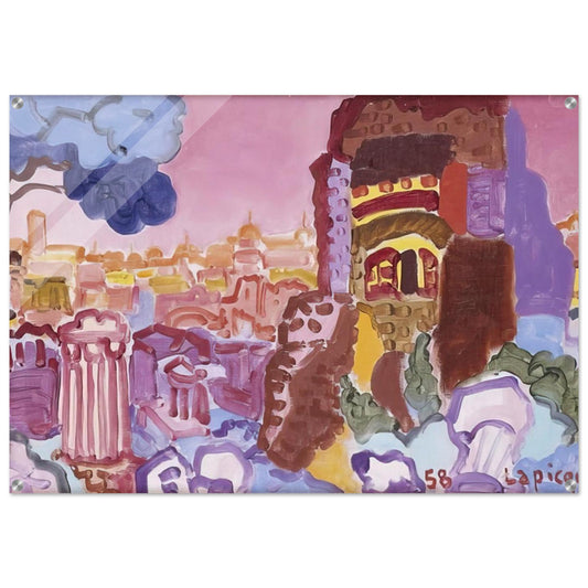 Le Mont Palatin - 1958 - Charles Lapicque Acrylic Print - 70x100 cm / 28x40″ inches