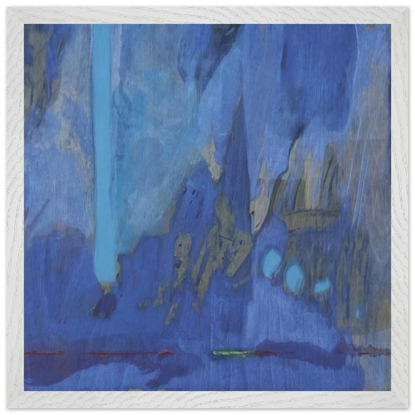 Helen Frankenthaler - Tales of Genji III - 1998 Wall art - 45x60 cm / 18x24 inches - Premium Wooden Framed Poster With Fine Art Paper - White frame