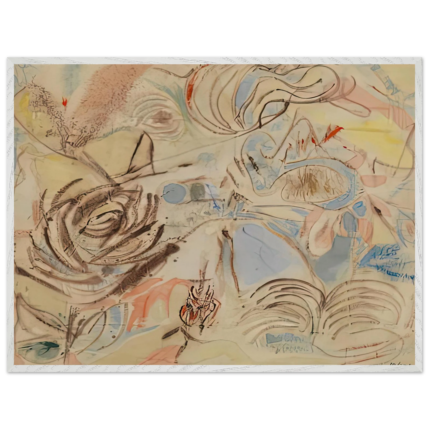 Helen Frankenthaler - 10 29 52, 1952- Wall Art - 60x80 cm / 24x32 inches - Premium Wooden Framed Poster With Fine Art Paper - Black frame