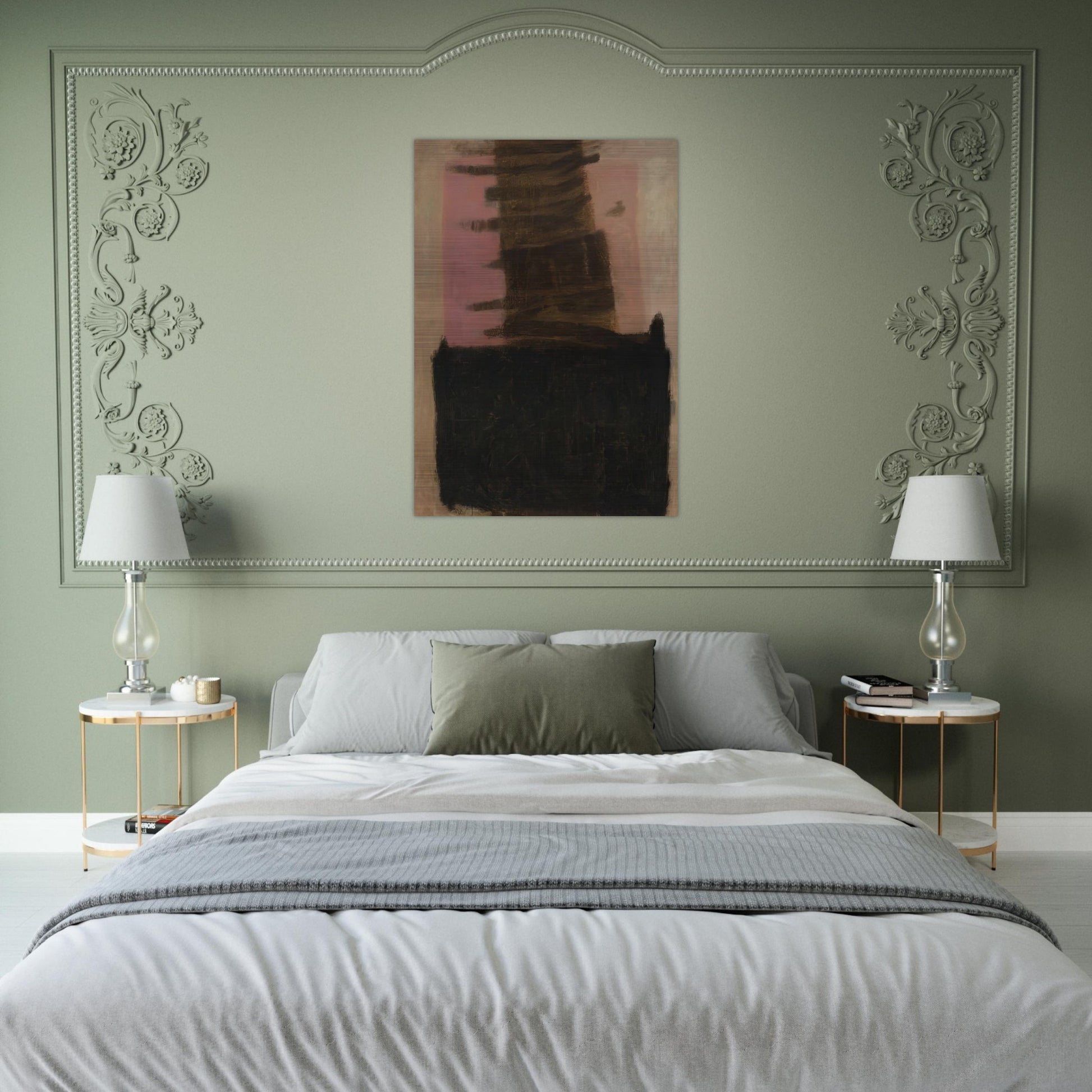 Composition in Black  Ochre - 1957 - Adja Yunkers Brushed Aluminum Print - 70x100 cm / 28x40 inches | Adja Yunkers Aluminum Print | Adja Yunkers Prints