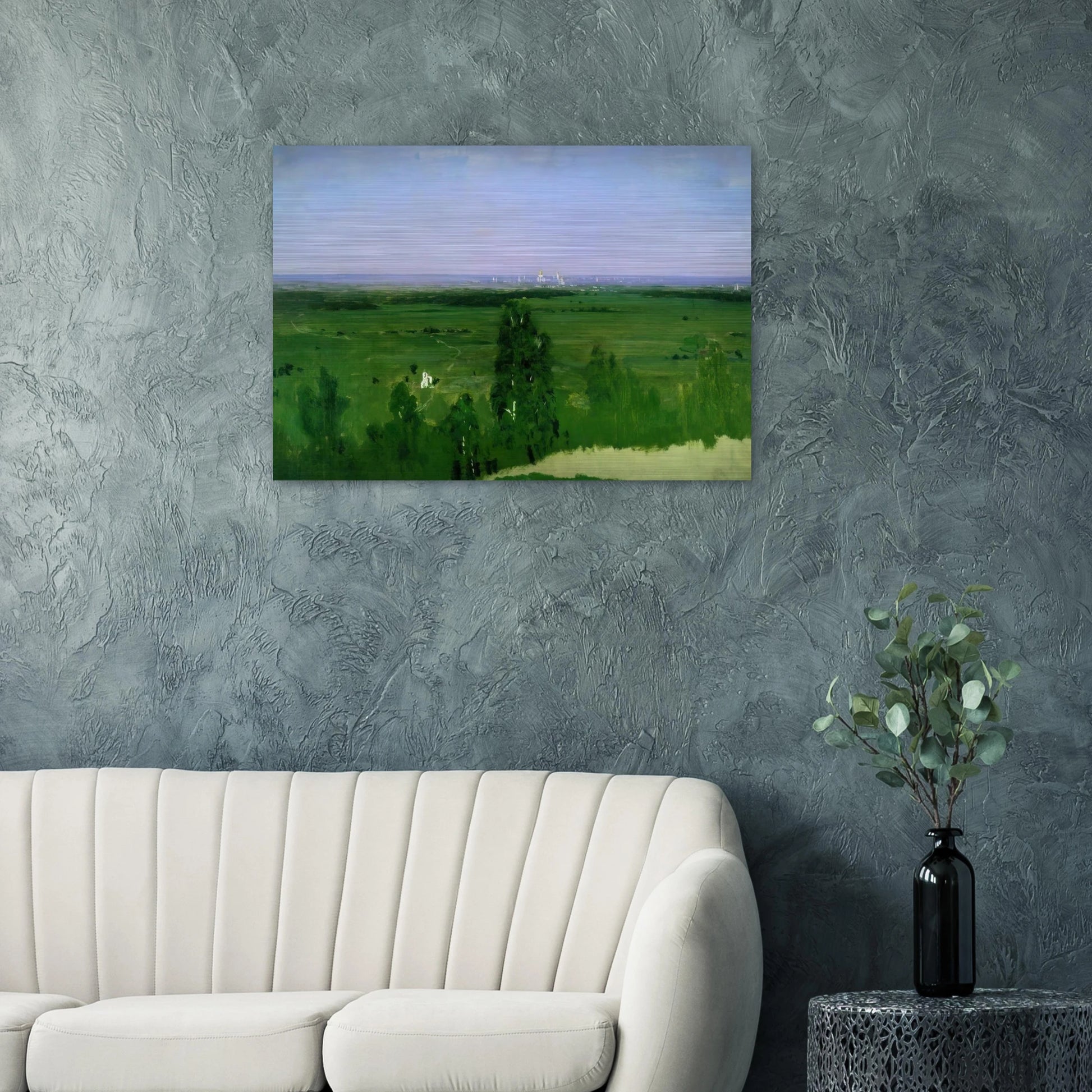 View on Moscow from Sparrow Hills - Arkhyp Kuindzhi Brushed Aluminum Print - 70x100 cm / 28x40 inches | Arkhyp Kuindzhi Aluminum Print | Arkhyp Kuindzhi Prints