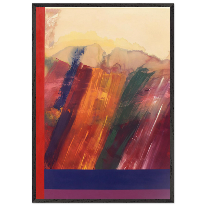 Garden of Delight - 1971 - Ronnie Landfield 70x100 cm / 28x40 inches Framed Art Print – Black Wooden Frame