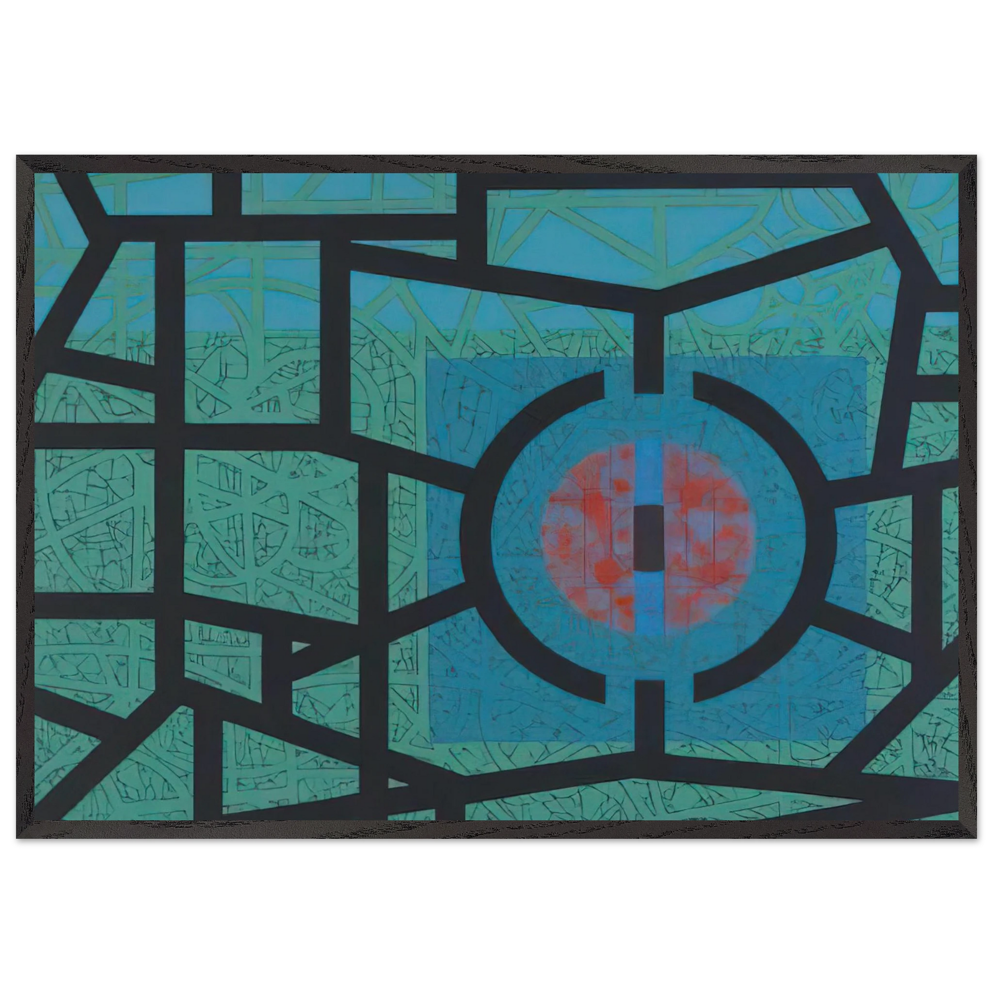 Interior and Silence - 1967 - Jimmy Ernst Framed Art Print – Black Wooden Frame - Default Title - -Framed Art Print