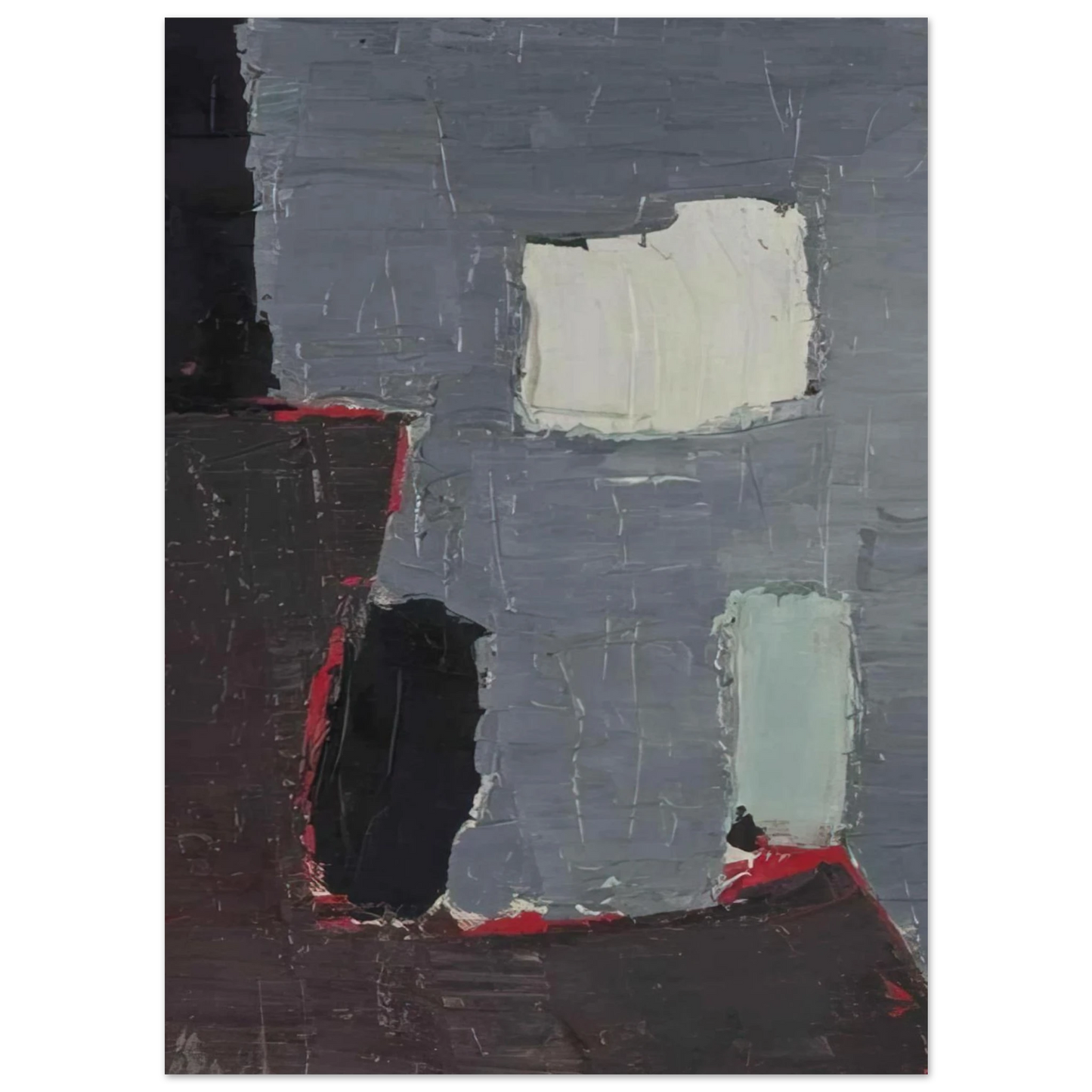 Nicolas de Stael - Composition - 1950 Fine Art Poster - 75x100 cm / 30x40 inches