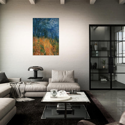 Edge of a Wheatfield with Poppies - Vincent van Gogh Brushed Aluminum Print - 70x100 cm / 28x40 inches | Vincent van Gogh Aluminum Print | Vincent van Gogh Prints