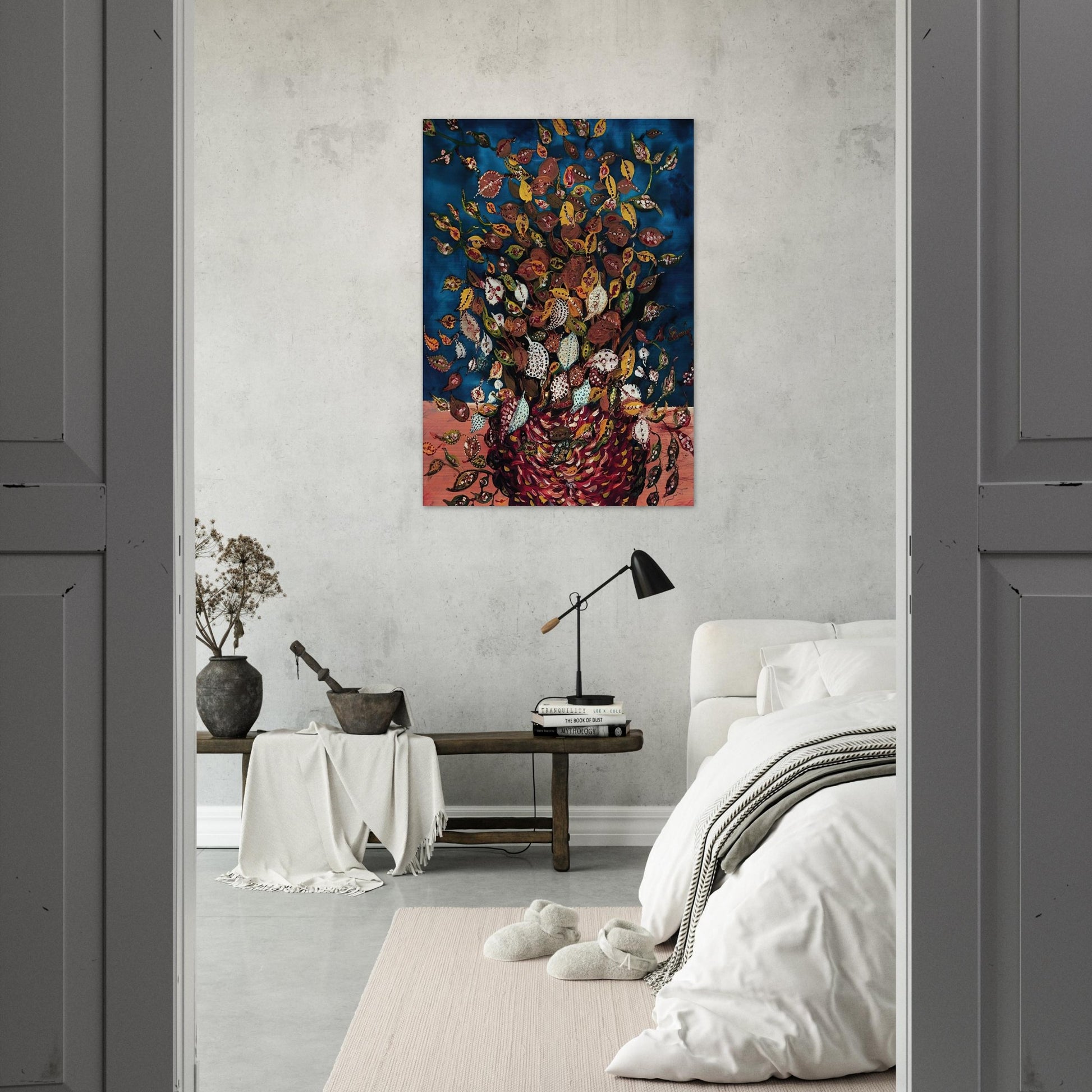 Le Bouquet de Feuilles - Naïve Art Primitivism - Seraphine Louis Brushed Aluminum Print - 70x100 cm / 28x40 inches | Seraphine Louis Aluminum Print | Seraphine Louis Prints