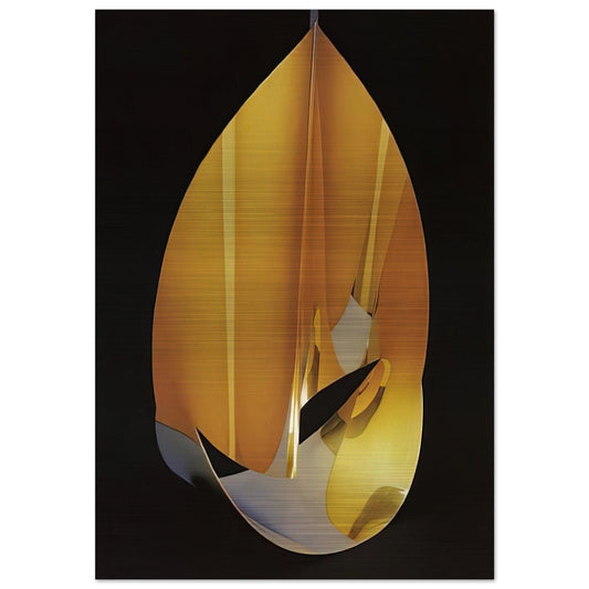 Area of a pentagon in space with plain circumference - 1977 - Max Bill Brushed Aluminum Print - 70x100 cm / 28x40 inches | Max Bill Aluminum Print | Max Bill Prints