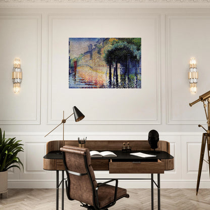 Rio San Trovaso, Venice - Henri-Edmond Cross Brushed Aluminum Print - 70x100 cm / 28x40 inches | Henri-Edmond Cross Aluminum Print | Henri-Edmond Cross Prints
