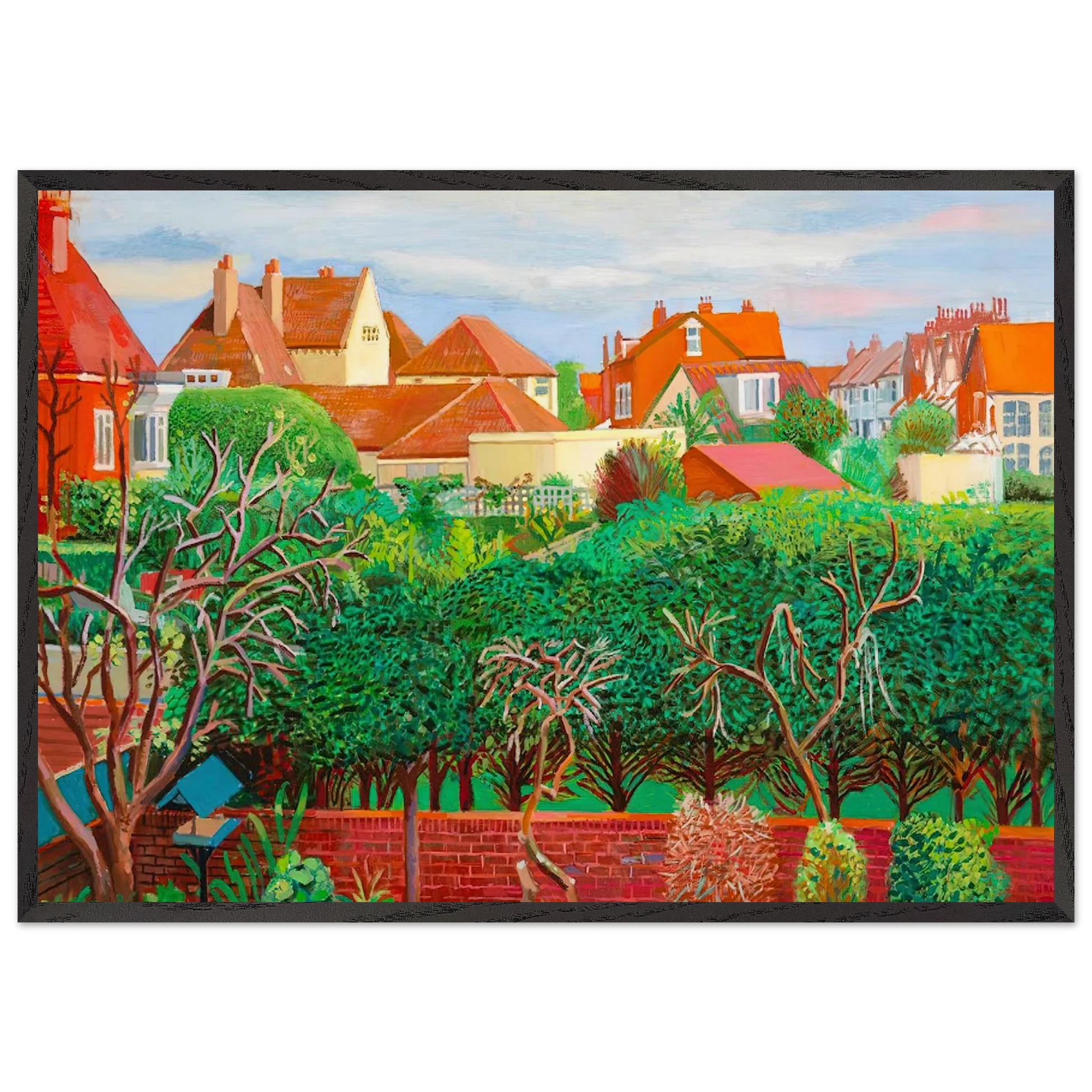 David Hockney N7 - David Hockney 70x100 cm / 28x40 inches Framed Art Print – Black Wooden Frame | David Hockney Art | Artwork by David Hockney