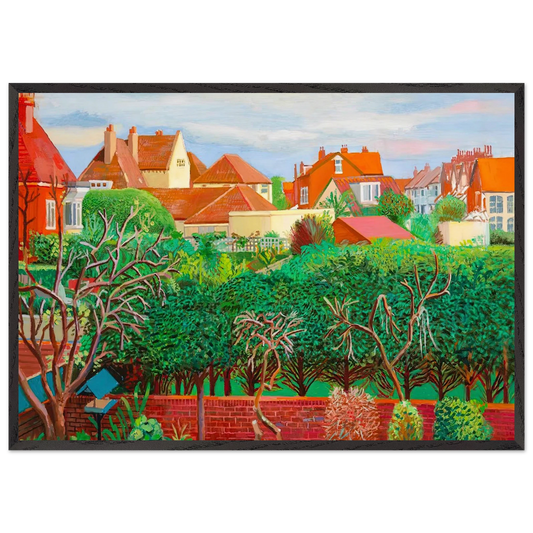 David Hockney N7 - David Hockney 70x100 cm / 28x40 inches Framed Art Print – Black Wooden Frame | David Hockney Art | Artwork by David Hockney