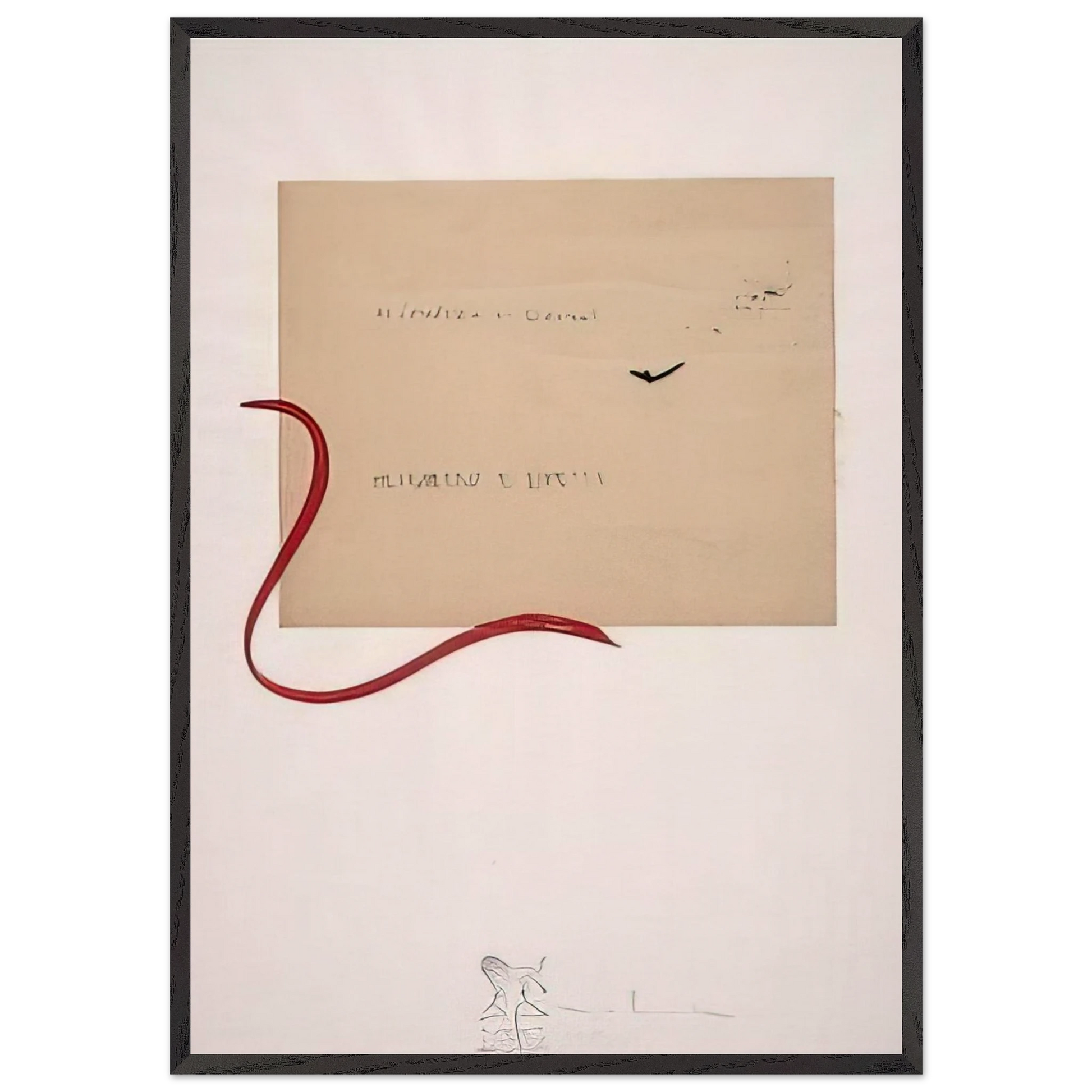 UNTITLED TUFFATORE 1986 - Alighiero Boetti Framed Art Print – Black Wooden Frame - Default Title - -Framed Art Print