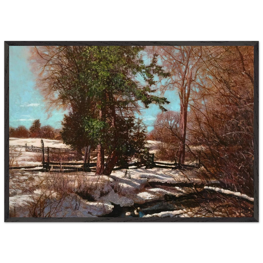 Promise of Spring - 1930 Canada - Frank Johnston Framed Art Print – Black Wooden Frame - Default Title - -Framed Art Print