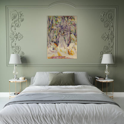 The Park of the Chateau Noir with Well - Paul Cézanne Brushed Aluminum Print - 70x100 cm / 28x40 inches | Paul Cézanne Aluminum Print | Paul Cézanne Prints