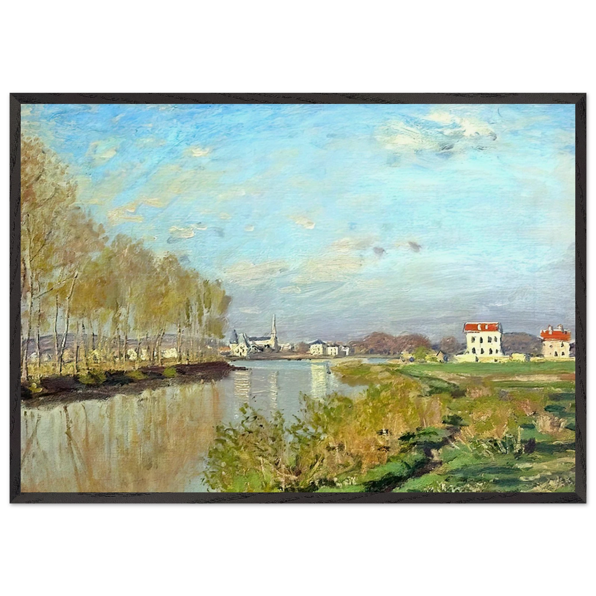Argenteuil The Seine - claude monet Framed Art Print – Black Wooden Frame - Default Title - -Framed Art Print