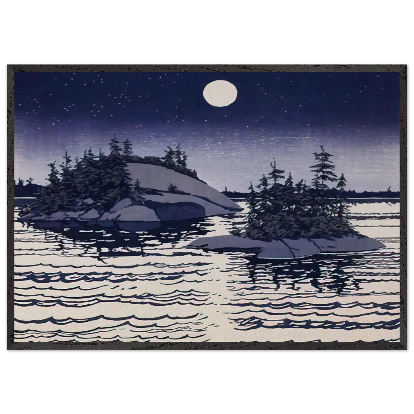 Islands Allagash - 1990 - Neil Welliver Framed Art Print – Black Wooden Frame - Default Title - -Framed Art Print