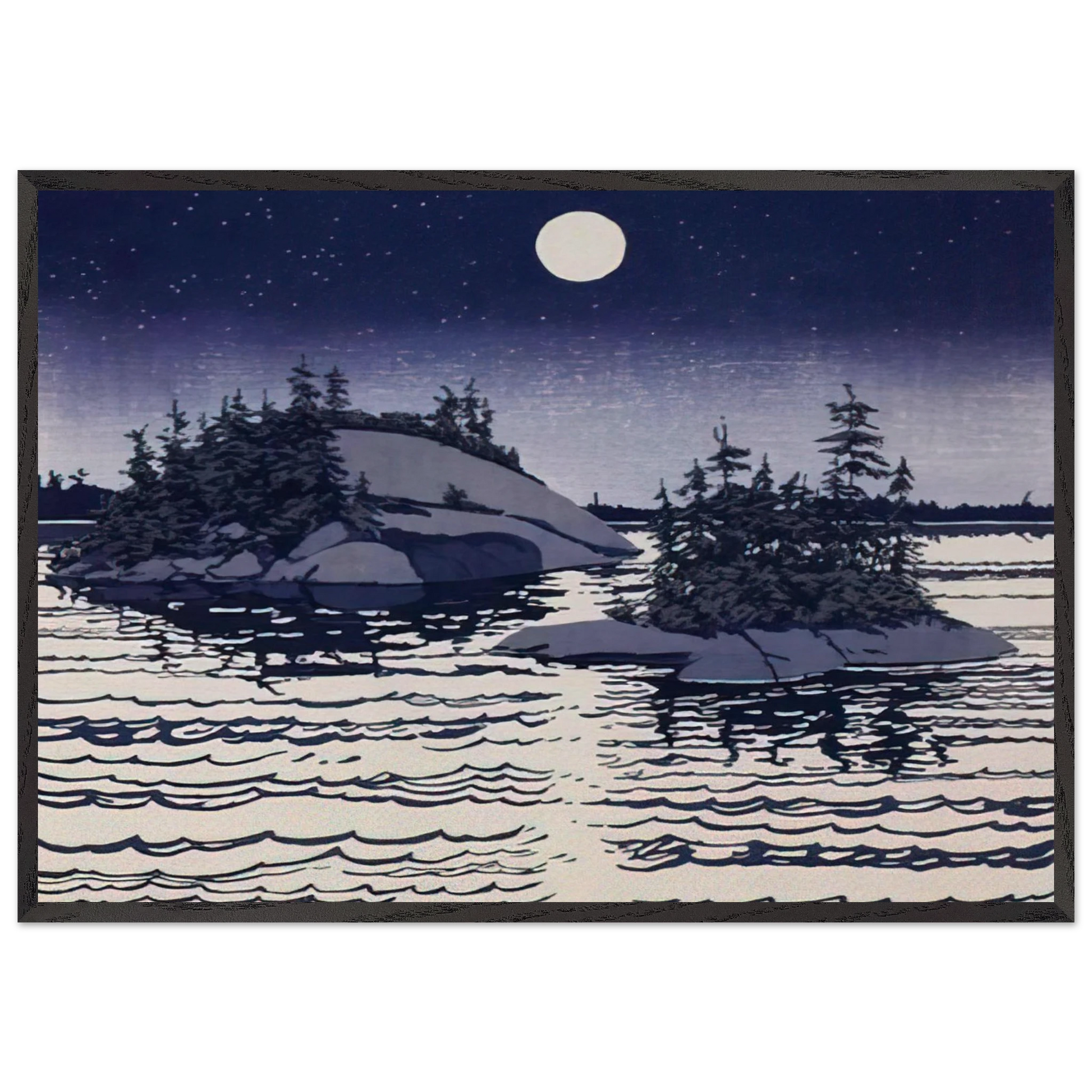 Islands Allagash - 1990 - Neil Welliver Framed Art Print – Black Wooden Frame - Default Title - -Framed Art Print