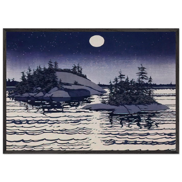 Islands Allagash - 1990 - Neil Welliver 70x100 cm / 28x40 inches Framed Art Print – Black Wooden Frame