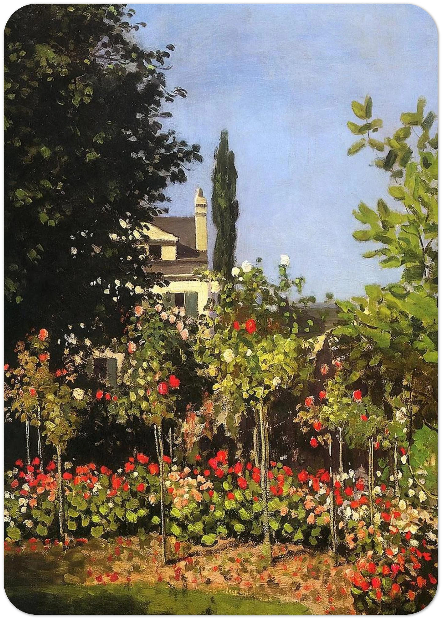 Garden in Bloom at Sainte-Addresse By claude monet Pack of 10 Post Cards | claude monet Post Cards | A6 (10.5 x 14.8 cm) - 4.1 x 5.8 inches
