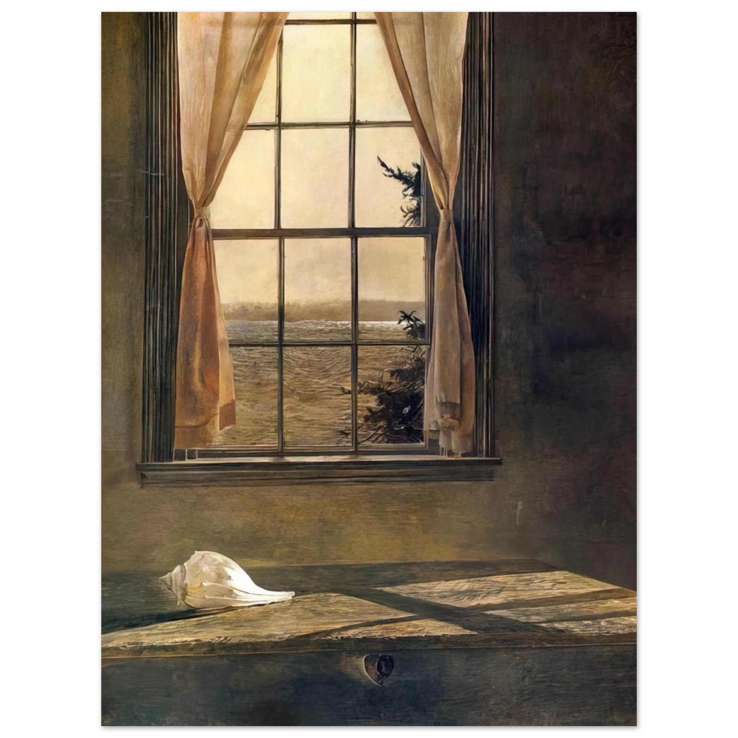 Andrew Wyeth - HER ROOM Wall Art - 21x29.7 cm / 8x12" - Fine Art Poster - -