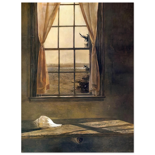 Andrew Wyeth - HER ROOM Wall Art - 21x29.7 cm / 8x12" - Fine Art Poster - -