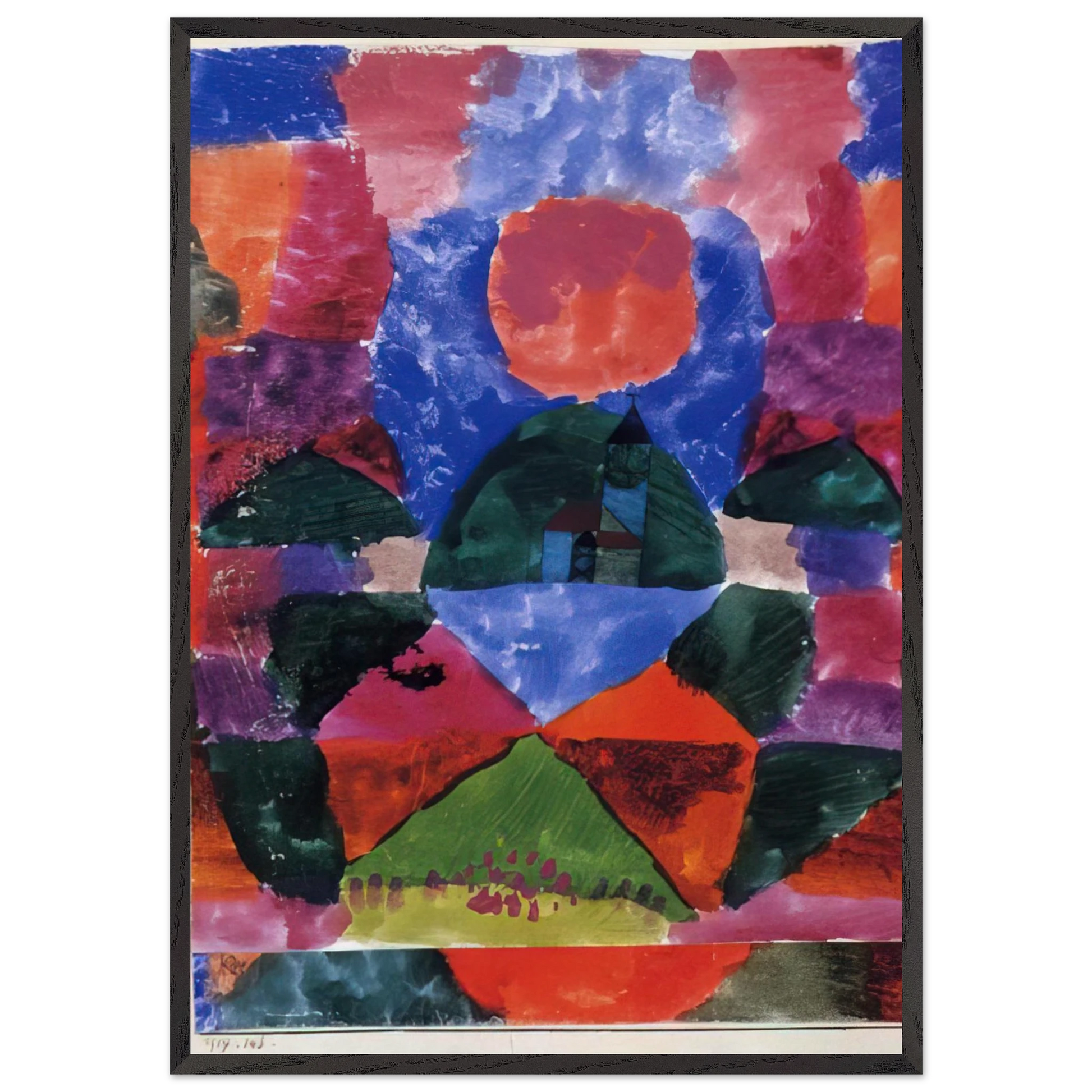 A PRESSURE OF TEGERNSEE 1919 - Paul Klee Framed Art Print – Black Wooden Frame - Default Title - -Framed Art Print