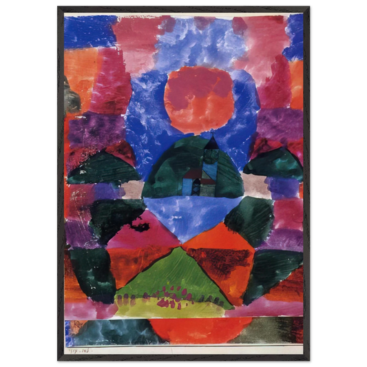 A PRESSURE OF TEGERNSEE 1919 - Paul Klee Framed Art Print – Black Wooden Frame - Default Title - -Framed Art Print