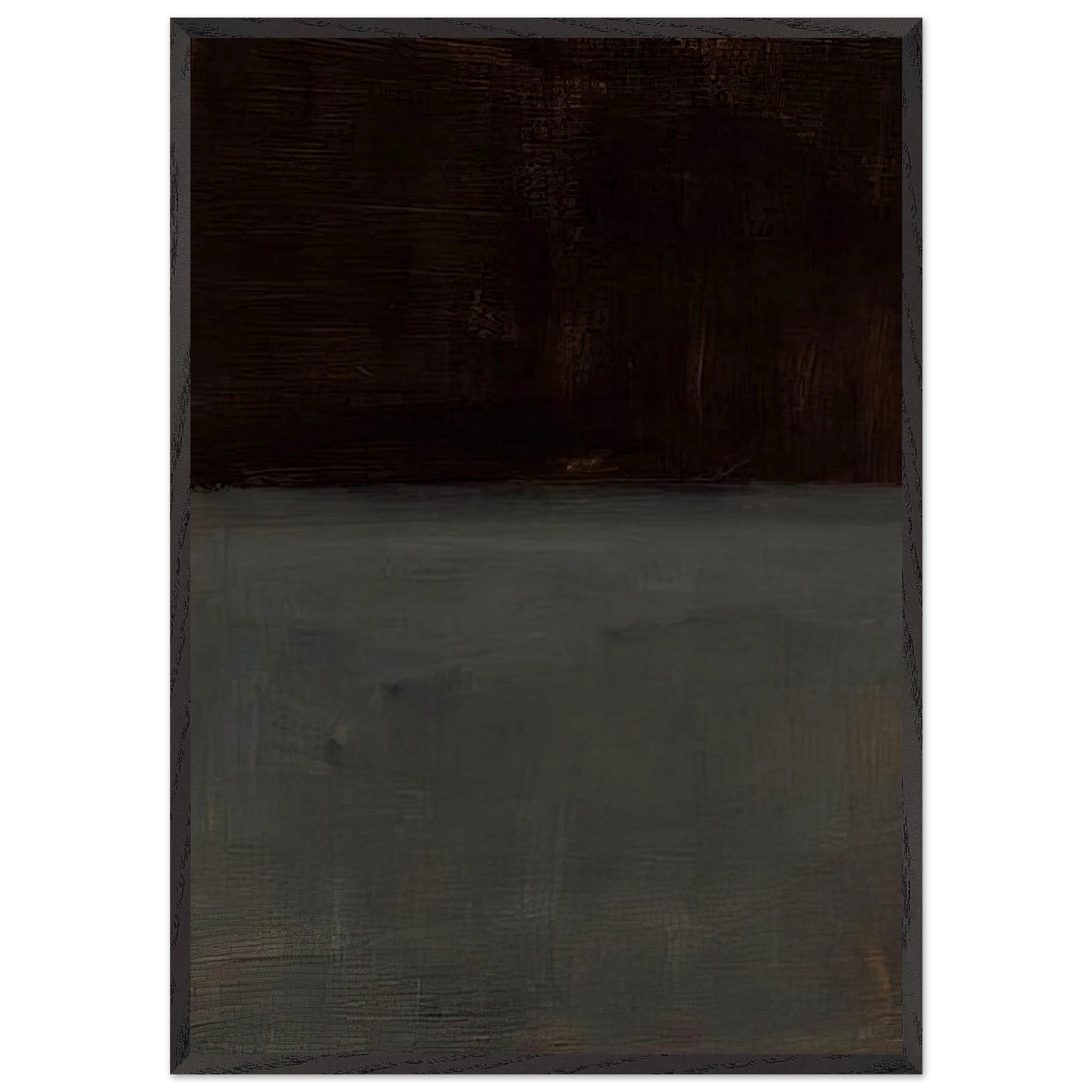 Untitled brown and gray - 1969 - Mark Rothko Framed Art Print – Black Wooden Frame - Default Title - -Framed Art Print