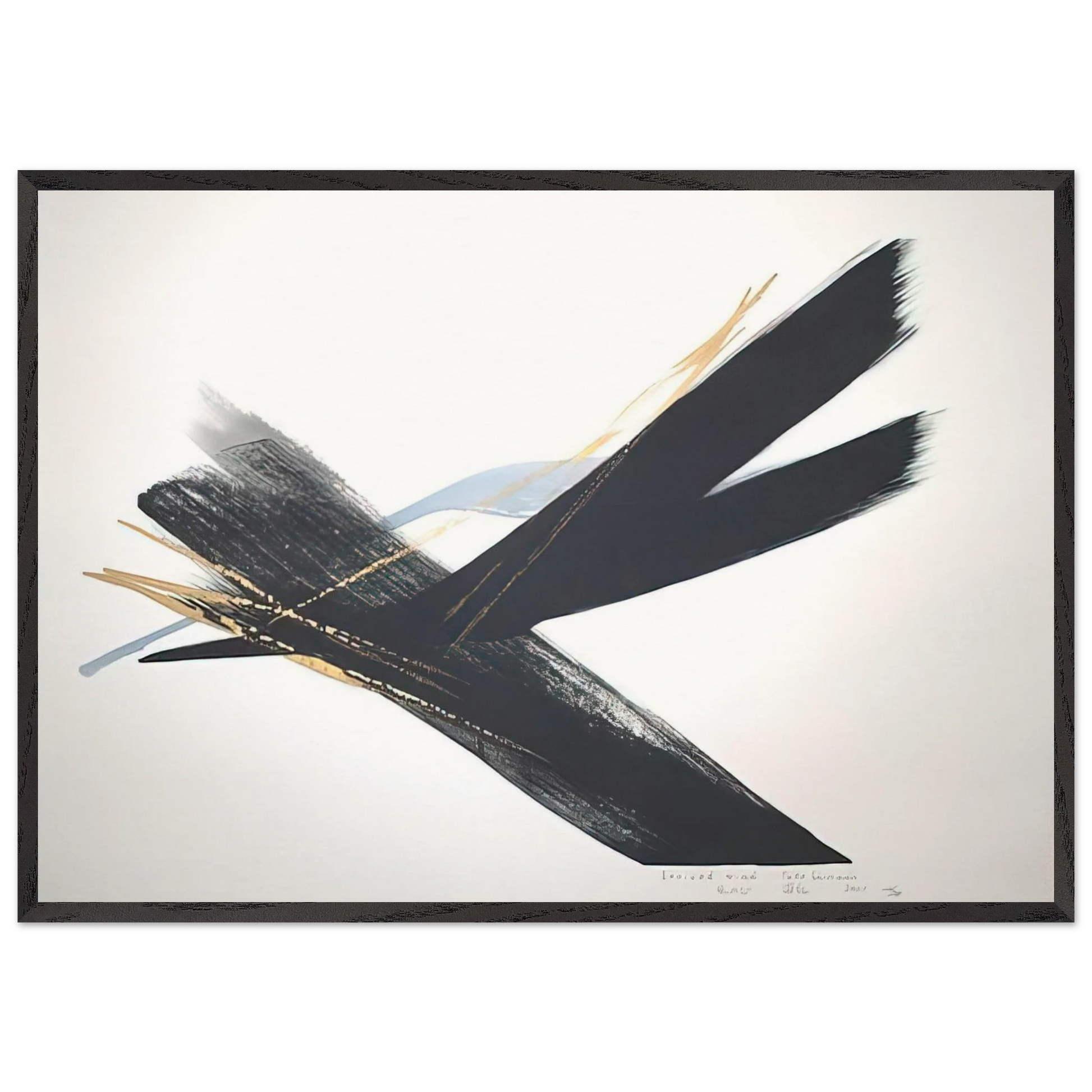 Arrived Wind - 2001 - Toko Shinoda Framed Art Print – Black Wooden Frame - Default Title - -Framed Art Print