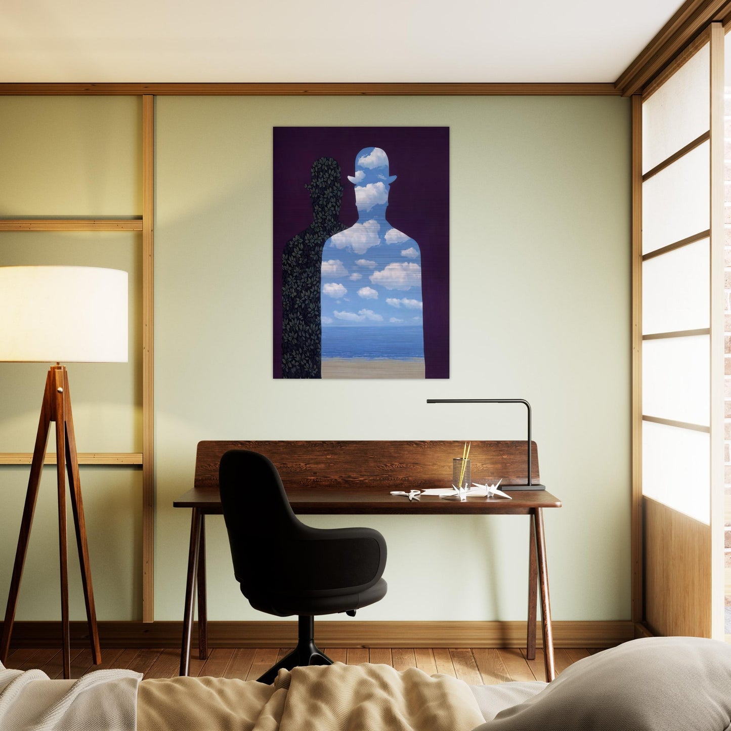 HIGH SOCIETY 1962 - Rene Magritte Brushed Aluminum Print - 70x100 cm / 28x40 inches | Rene Magritte Aluminum Print | Rene Magritte Prints