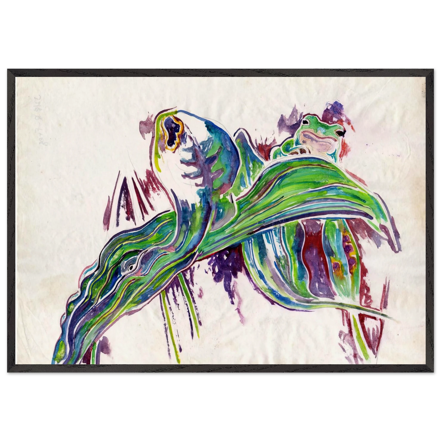 Walter Anderson N10 - Walter Inglis Anderson Framed Art Print – Black Wooden Frame - Default Title - -Framed Art Print