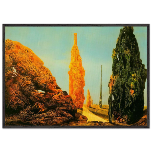 Lone Tree and United Trees - Max Ernst Framed Art Print – Black Wooden Frame - Default Title - -Framed Art Print
