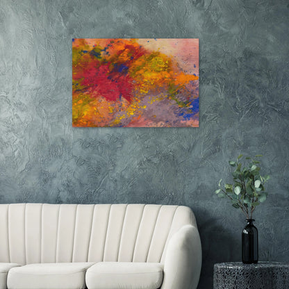 Red Linger - Sam Gilliam Brushed Aluminum Print - 70x100 cm / 28x40 inches | Sam Gilliam Aluminum Print | Sam Gilliam Prints