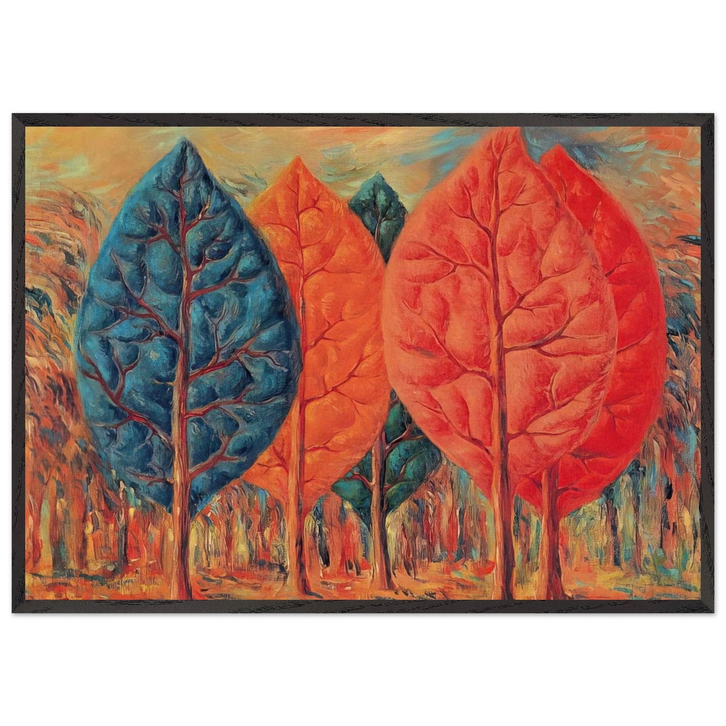 THE FIRE 1943 - Rene Magritte Framed Art Print – Black Wooden Frame - Default Title - -Framed Art Print