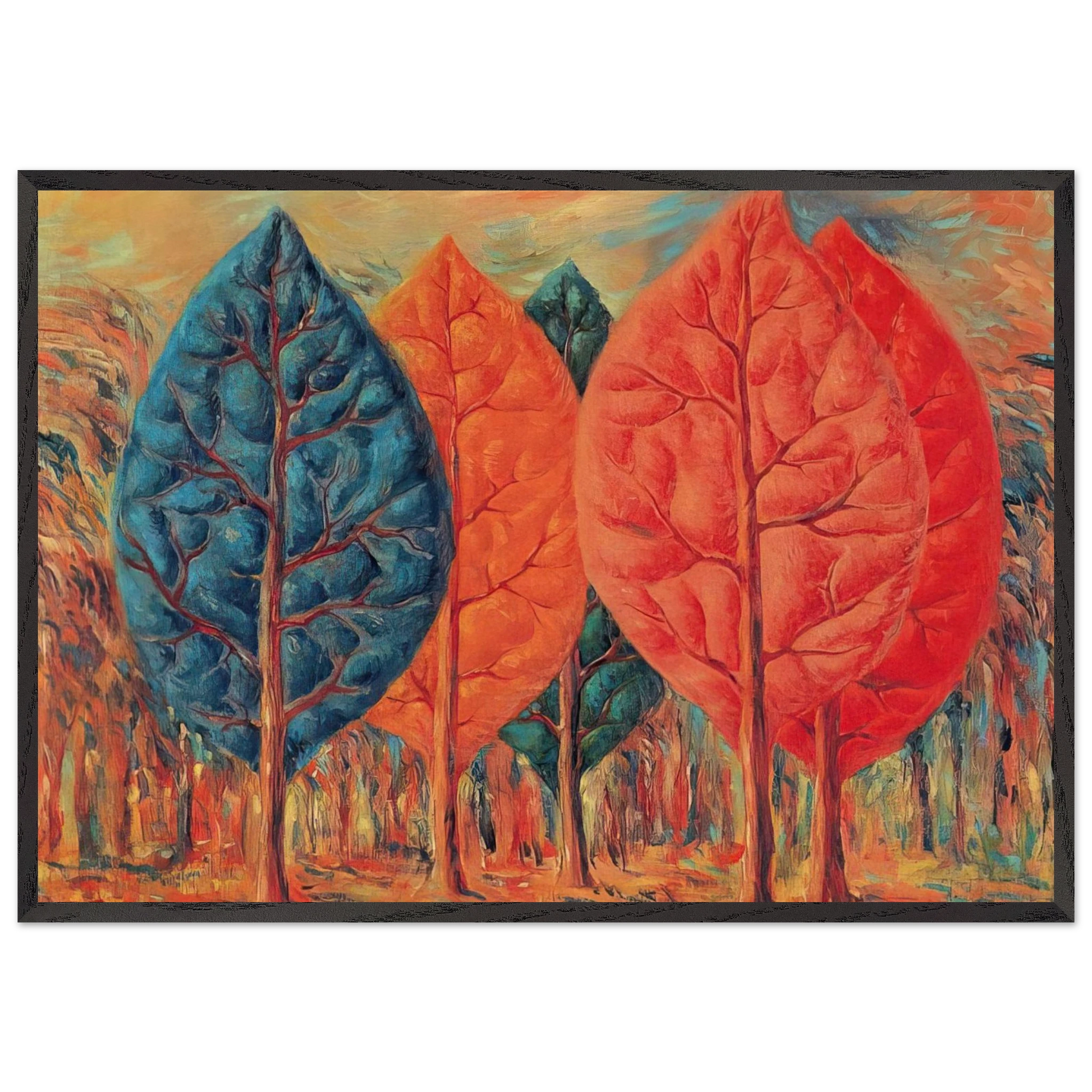 THE FIRE 1943 - Rene Magritte Framed Art Print – Black Wooden Frame - Default Title - -Framed Art Print