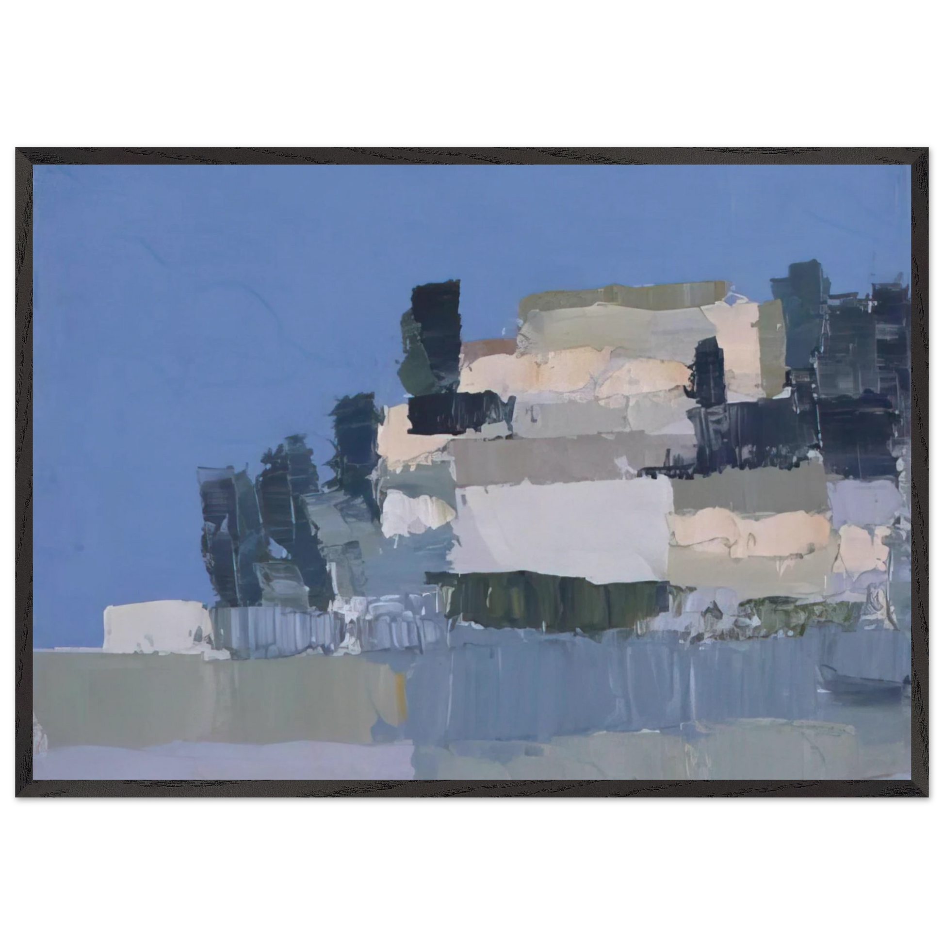 Menerbes - Art Informel - Nicolas de Stael Framed Art Print – Black Wooden Frame - Default Title - -Framed Art Print