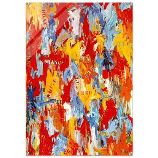 FALSE START 1959 - Jasper Johns Acrylic Print - 70x100 cm / 28x40″ inches | Jasper Johns Wall Art | Jasper Johns Prints